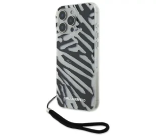 Karl Lagerfeld IML Zebra Pattern & Cord iPhone 16 Pro Czarny - Etui i futerały do telefonów Karl Lagerfeld IML Zebra Pattern & Cord iPhone 16 Pro Czarny - Etui i futerały do telefonów - miniaturka - grafika 1