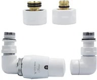 Zawory i kraniki - Varioterm Zawór termostatyczny trójosiowy Vision ze złączką PEX/CU - biały alu-pex - PEX 16 mm lewy VIGS0206CFK/L(Pex) - miniaturka - grafika 1