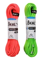 Sprzęt wspinaczkowy - Lina połówkowa Beal Gully 7,3 mm 50m Unicore GOLDEN DRY x 2 - ora/gre - miniaturka - grafika 1
