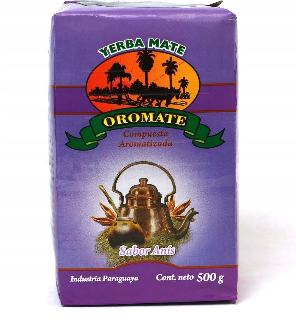 Yerba Mate Oromate Elaborada Sabor ANIS 500g ANYŻ