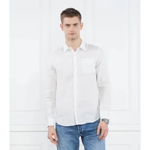 GUESS Lniana koszula LS ISLAND Regular Fit - Koszule męskie - miniaturka - grafika 1