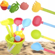 Zabawki do piasku - WIADERKO ZESTAW 8 SZT ZABAWEK PLAŻOWYCH OGRODOWYCH DO PIASKOWNICY DZIECI - miniaturka - grafika 1
