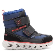 Buty dla chłopców - Śniegowce Skechers 90588L/NVBK Granatowy - miniaturka - grafika 1