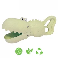 Zabawki do piasku - WOOPIE GREEN Krokodyl Łopatka Zbierak do Piasku i Wody Zielona BIODEGRADOWALNY ORGANICZNY MATERIAŁ - miniaturka - grafika 1
