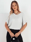 Bluzki damskie - T-shirt damski MAUD szary Dstreet RY2338 - miniaturka - grafika 1