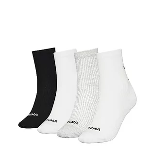 PUMA Skarpety damskie CLSSC (4 sztuki), biały/szary/czarny., 35-38 EU - Skarpetki damskie - miniaturka - grafika 1