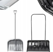 Odśnieżarki - Kadax KADAX Łopata Pług Do Śniegu Na Kółkach + Łopata Aluminiowy Trzonek Zestaw - miniaturka - grafika 1
