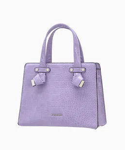 PUCCINI Damska torebka o fakturze crocco fioletowa - Puccini - Torebki damskie - miniaturka - grafika 1