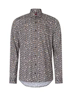 Koszule męskie - Finshley & Harding Koszula męska Mężczyźni Slim Fit Bawełna szary|brązowy|zielony wzorzysty, 39 - miniaturka - grafika 1