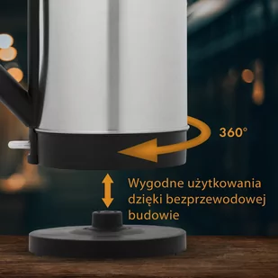 Czajnik elektryczny bezprzewodowy 1,5L Bomann WKS 3002 CB (czarny) - Czajniki elektryczne - miniaturka - grafika 7