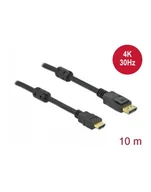 Kable komputerowe i do monitorów - DELOCK DisplayPort/M v1.2A to HDMI/M cable 10m black - miniaturka - grafika 1