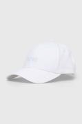 Czapki męskie - BOSS czapka z daszkiem bawełniana kolor biały z aplikacją - Boss - miniaturka - grafika 1