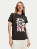 Koszulki i topy damskie - Roxy T-Shirt ERJZT05911 Szary Regular Fit - miniaturka - grafika 1