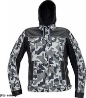 Odzież robocza - CERVA NEURUM CAMOUFLAGE kurtka z kapturem - męskia kurtka robocza, kaptur, 4 kieszenie, elastyczny materiał Trifibetex, nadruk moro, - antracyt 60 - miniaturka - grafika 1