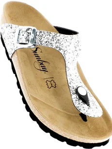 Sunbay Japonki "Camelia" w kolorze srebrnym - Klapki i japonki damskie - miniaturka - grafika 1