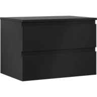 Szafki łazienkowe - Mexen Orio szafka łazienkowa podumywalkowa 70 cm z blatem, 2 szuflady, czarna mat - 91A10-07047-2-BFFC71 - miniaturka - grafika 1