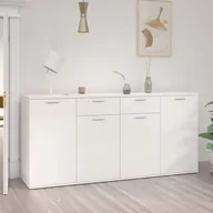 Szafki do salonu - vidaXL Lumarko Szafka, wysoki połysk, biała, 160x36x75 cm, płyta! 3074933 - miniaturka - grafika 1