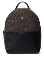 Plecaki - Tommy Hilfiger Plecak damski Kobiety czarny|brązowy wzorzysty, ONE SIZE - miniaturka - grafika 1