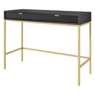 Biurka - Toaletka NOVA T104 Czarna / rama złota - miniaturka - grafika 1