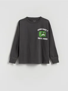 Reserved - Longsleeve Minecraft - ciemnoszary - Bluzki dla chłopców - miniaturka - grafika 1