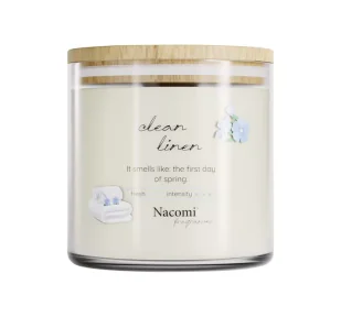 NACOMI FRAGRANCES SOJOWA ŚWIECA ZAPACHOWA CLEAN LINEN 450G - Świece - miniaturka - grafika 1