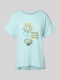 T-shirt o kroju regular fit z czystej bawełny - Koszulki i topy damskie - miniaturka - grafika 1