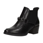 Botki damskie - Czarne botki damskie na obcasie Vinceza 10786 Pu - miniaturka - grafika 1