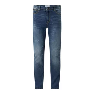 Spodnie męskie - Jeansy o kroju tapered fit z dodatkiem streczu model Draper - Only & Sons - grafika 1