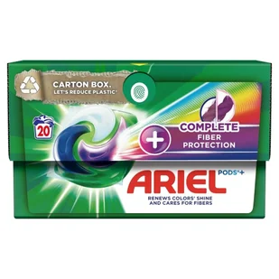 Ariel +Complete Fiber Protection All-in-1 PODS Kapsułki z płynem do prania, 20prań - Woda - miniaturka - grafika 1
