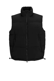 HUGO Birontino2341 męska kamizelka wodoodporna regular fit z logo Stack, czarny (Black1), M - Garnitury - miniaturka - grafika 1