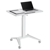 Biurka - MACLEAN MOBILNE BIURKO STOLIK NA LAPTOP BIAŁE MC-453W - miniaturka - grafika 1