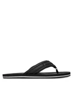 Klapki i japonki męskie - Tommy Hilfiger Japonki Hilfiger Padded Beach Sandal FM0FM05801 Czarny - miniaturka - grafika 1