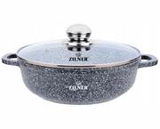 Garnki - GARNEK MARMUROWY WOK 5.5L / 32cm ZILNER ZL-7070 - miniaturka - grafika 1