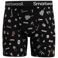 Majtki męskie - Męskie bokserki Smartwool M Merino Boxer Brief Boxed Rozmiar: XXL / Kolor: czarny/biały - miniaturka - grafika 1