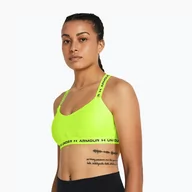 Bielizna sportowa damska - Biustonosz fitness Under Armour Crossback Low high-vis yellow/high-vis yellow/black | WYSYŁKA W 24H | 30 DNI NA ZWROT - miniaturka - grafika 1