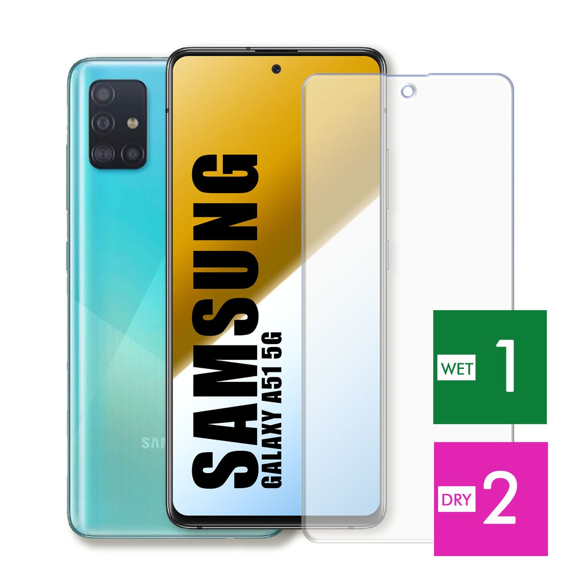 WZMOCNIONE SZKŁO DO SAMSUNG GALAXY A51 5G SZYBKA HARTOWANE 9H JAKOŚĆ