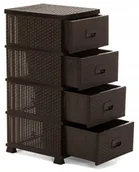 Regały - Szafka Z 4 Szufladami Do Łazienki Brązowa - miniaturka - grafika 1