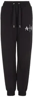 Spodnie damskie - Armani Exchange Damskie spodnie dresowe French Terry Logo Joggers, czarny, M - miniaturka - grafika 1