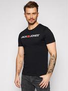 Koszulki męskie - Jones Jack T-Shirt Jjecorp Logo 12137126 Czarny Slim Fit - miniaturka - grafika 1