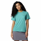 Koszulki i topy damskie - Damska koszulka Columbia Wild Springs Short Sleeve teal - L - miniaturka - grafika 1
