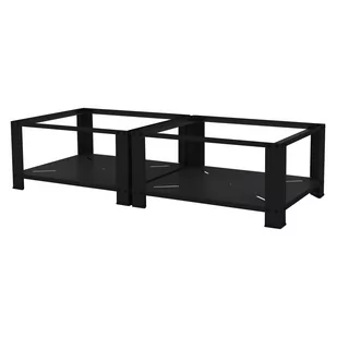 Waschmaschinenuntergestell mit Ablagefläche 2er Set Schwarz aus Stahl ML-Design - Meble łazienkowe - miniaturka - grafika 1