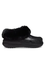 Kapcie męskie - Crocs Kapcie Crocs Furever Crush Crystal Glitter 208974 Czarny - miniaturka - grafika 1
