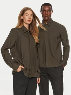 AMI PARIS Koszula USH012WV0026 Brązowy Regular Fit - Koszule męskie - miniaturka - grafika 1