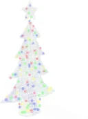 Ozdoby bożonarodzeniowe - vidaXL Choinka z 160 diodami LED Wielokolorowe 150 cm Akryl - miniaturka - grafika 1