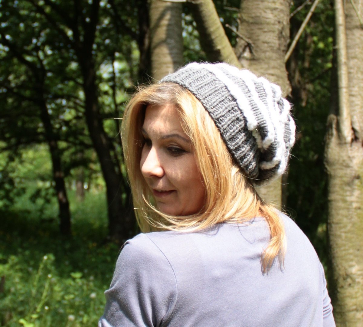 Czapka Zimowa Długa Handmade