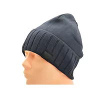 Czapki damskie - Męska Czapka Zimowa ocieplana polarem - L/XL 2MORO ST-560A kolor granatowy - miniaturka - grafika 1