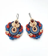 Kolczyki - Kolczyki sutasz etno kolorowe - miniaturka - grafika 1