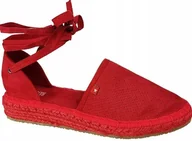 Espadryle damskie - BIG STAR DD274A191 SANDAŁY espadryl CZERWONY R38 - miniaturka - grafika 1