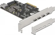 Kontrolery - Kontroler Delock DeLOCK PCI Express x4 card for 4 x USB Type-C + 1 x USB Type-A - SuperSpeed ??USB 10 Gbps - low profile form factor, USB controller 90059 - miniaturka - grafika 1