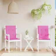 Poduszki na krzesła - vidaXL Poduszki na krzesła z niskim oparciem, 2 szt., różowe, tkanina - miniaturka - grafika 1
